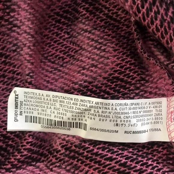 Zara JACQUARD SWEATER Pink M - Picture 6 of 9